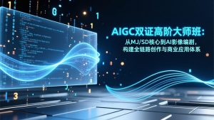 AIGC双证高阶大师班:从MJ/SD核心到AI影像编剧,构建全链路创作与商业应用体系-圆梦资源站