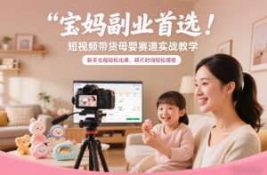 宝妈副业首选!短视频带货母婴赛道实战教学,新手也能轻松出单,碎片时间轻松增收-圆梦资源站