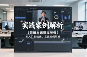剪辑与运营实战课,从入门到精通,实战案例解析(更新2026)-圆梦资源站