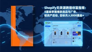 Shopify爆款打法实战：从选品到广告投放，复制爆款模型，驱动独立站月销售额破万刀-圆梦资源站