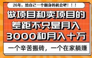 为什么卖项目能轻松月入10个W，而做项目却真正賺不到什么钱？原因竟然是这个！【揭秘】-圆梦资源站