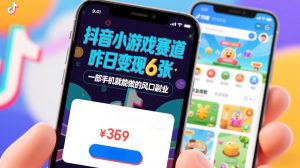 抖音小游戏赛道,昨日变现600+,零基础一部手机就能做的风口副业【揭秘】-圆梦资源站