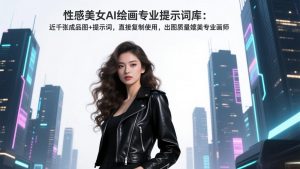 性感美女AI绘画专业提示词库:近千张成品图+提示词,直接复制使用,出图质量媲美专业画师-圆梦资源站