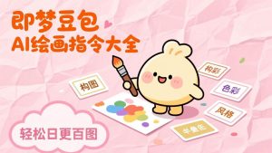 即梦豆包AI绘画指令大全:海量关键词库一键复制,出图效率提升10倍,轻松日更百图-圆梦资源站