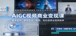 AIGC视频商业变现课:脚本创作、素材生成、剪辑,轻松做商业视频接单-圆梦资源站