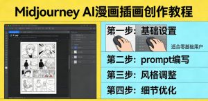 利用Midjourney AI人工智能轻松创作漫画插画教程，零基础创作完整漫画插画-圆梦资源站