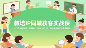 教培IP同城获客实战课，IP打造、内容创作、流量转化，0基础入门，助力教培老师实现招生量翻倍-圆梦资源站