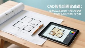 CAD智能绘图实战课：掌握CAD基础操作与核心快捷键，并能熟练绘制完整户型方案-圆梦资源站