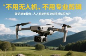 不用无人机、不用专业剪辑，即梦简单操作，人人都能轻松复刻质感航拍大片-圆梦资源站