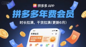 拼多多年费会员，实经验分享操，时长拉满，干货拉满(更新26年2月)-圆梦资源站