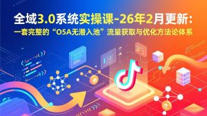 全域3.0系统实操课-26年2月更新：一套完整的“O5A无潜入池”流量获取与优化方法论体系-圆梦资源站