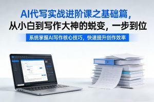 AI代写实战进阶课之基础篇，从小白到写作大神的蜕变，一步到位【揭秘】-圆梦资源站