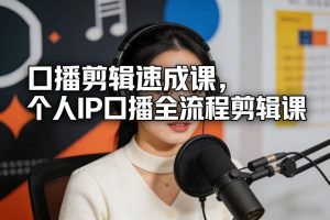 口播剪辑速成课，个人IP口播全流程剪辑课-圆梦资源站