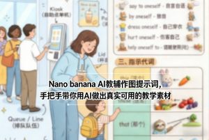 Nano banana AI教辅作图提示词，手把手带你用AI做出真实可用的教学素材-圆梦资源站