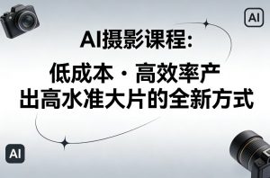 AI摄影课程，低成本高效率产出高水准大片的全新方式-圆梦资源站
