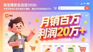 淘宝爆款实战班-2026年2月更新：手把手教你打造月销百万爆款，稳定月利润突破20万+-圆梦资源站