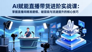 AI赋能直播带货进阶实战课:掌握直播间精准建模、破层级与流速提升的核心技巧-圆梦资源站
