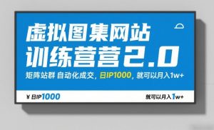 虚拟图集网站训练营2.0,矩阵站群自动化成交,日IP1000,就可以月入1w+-圆梦资源站