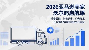 2026亚马逊卖家沃尔玛启航课,流量算法、物流迁移、广告降本,迁移首月销售额突破5万美金-圆梦资源站